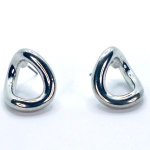 Silver Plated Minimal Studs Chic Celeb Style Fashion Blogger Simple